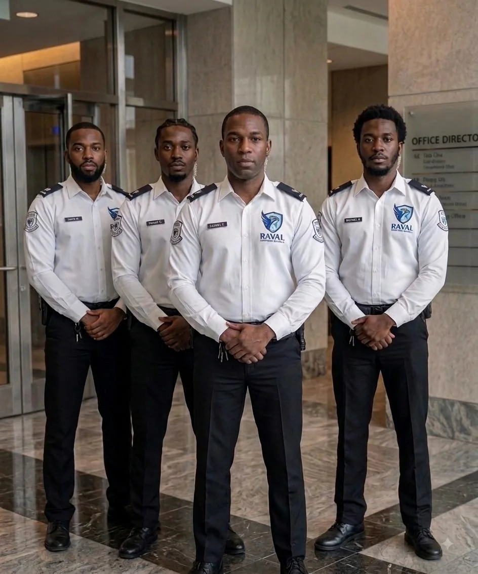 Hotel security guards in uniform